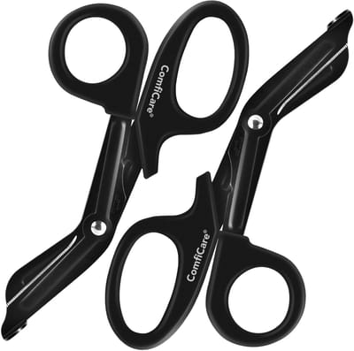ComfiCare® Verbandschaar 2 stuks - Trauma schaar - Medische schaar - Verbandschaar verpleegkundige - EHBO schaar - Zwart