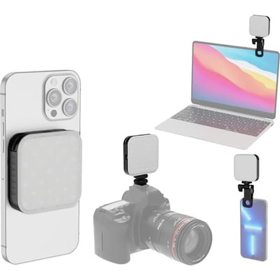 Magnetisch Zak LED Videolicht Fotografie Invullicht 2500K-9000K Dimbaar Videoconferentielicht zwart