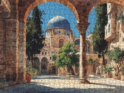 Houten Puzzel - Architectuur Puzzel - Ontspannend Spel - Grote Afmeting - 6000 Stukjes - Vintage