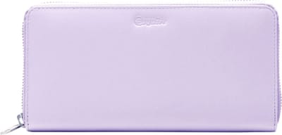 Esquire Leren Portemonnee Viktoria Zip Around Wallet Lilac Paars