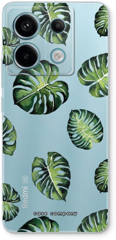 Case Company® - Hoesje geschikt voor Xiaomi Poco X6 hoesje - Tropische bladeren - Soft Cover Telefoonhoesje - Bescherming aan alle Kanten en Schermrand