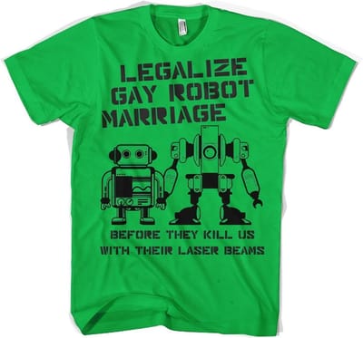 Hybris Legaliseer het homohuwelijk tussen robots – Groen