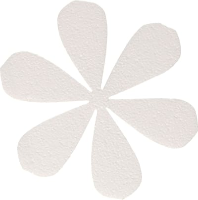 Piepschuim vormen bloemen - 15 x 1 cm - Hobby knutselen - zelf decoreren - wit