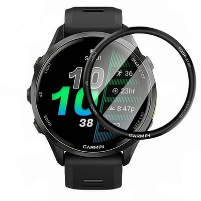 Screenprotector geschikt voor Garmin Forerunner 970 - 47 mm - Volledige cover - Hoge kwaliteit screen protector - PMMA – 47mm - 1 stuk - TechDefend
