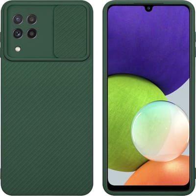 Cadorabo Hoesje geschikt voor Samsung Galaxy A22 4G in Bonbon Groen - Beschermhoes van flexibel TPU-silicone Case Cover en met camerabescherming