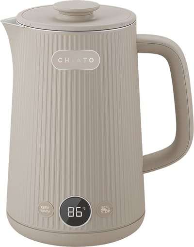 CHiATO heatPLAY Groove Elektrische waterkoker, 1,7 L – Licht Zand