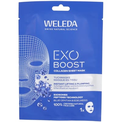 WELEDA Intensive care EXO BOOST Blue Gentian & Edelweiss bladmasker Maskers van stof Unisex