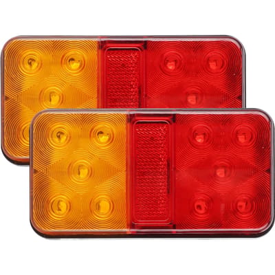 Feu arrière universel de remorque LED Feu clignotant arrière Double couleur pour camion 12V VTT SUV red