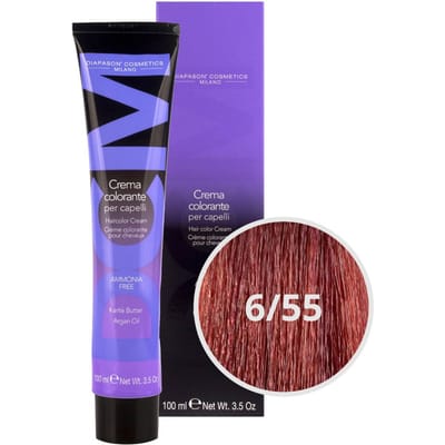 DCM Hair Color Cream Ammonia Free 6/55 Red 100ml