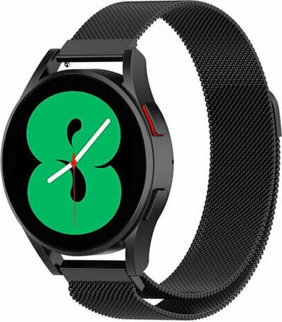 By Qubix - 20mm - Milanese bandje - Zwart - Geschikt voor Huawei watch GT 2 (42mm) - Huawei watch GT 3 (42mm) - Huawei watch GT 3 Pro (43mm)