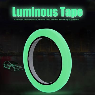 Dailygoods - Lichtgevende Tape - Vlamvertragend en Waterdicht Plakband - 10 mm x 10 m - Veiligheid en zichtbaarheid in het donker - Ideaal voor noodsi...