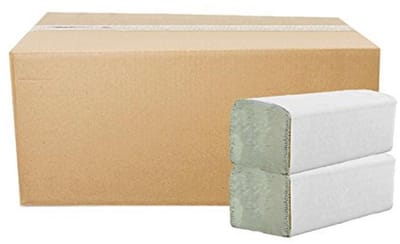 Natuurlijke Papieren Handdoeken 1-laags ZZ Vouw, 5000 Stuks, Milieuvriendelijk en Absorberend
