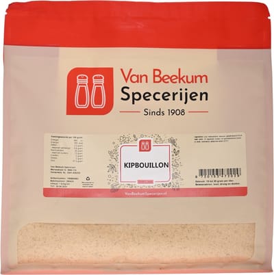 Van Beekum Specerijen - Kipbouillon - 1 KG (hersluitbare stazak)