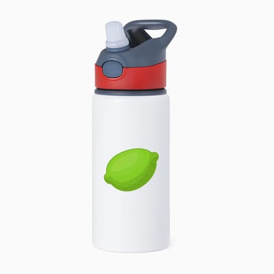 Hacebo® - Limoen waterfles met rietje rood - Fruitschaal - Fruit liefhebbers - Vrucht - citrus - gezond eten - water fles - 650ML
