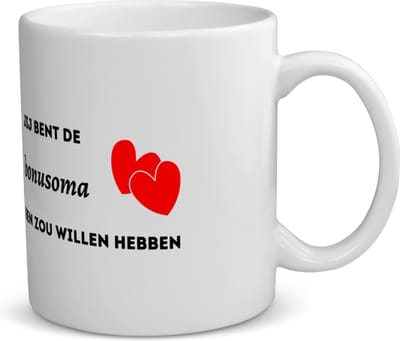 Akyol - jij bent de bonusoma die iedereen zou willen hebben koffiemok - theemok - Oma - geweldige oma - liefste oma - verjaardag - cadeau - kado - bedankje - geschenk - 350 ML inhoud