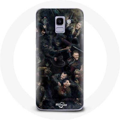 Hoesje - Vikings - Samsung Galaxy A8 2018 - Flexibel - Zwart - Bescherming