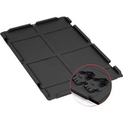 Scharnierdeksel serie Economy voor Euroboxen - gerecycled kunststof - 600 x 400 mm - antraciet - ons merk Schaefer Shop Pure