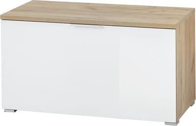 Halbank Lagos Eiken - Wit - 8 paar schoenen - Breedte 89 cm - Hoogte 49 cm - Diepte 40 cm - Met kleppen