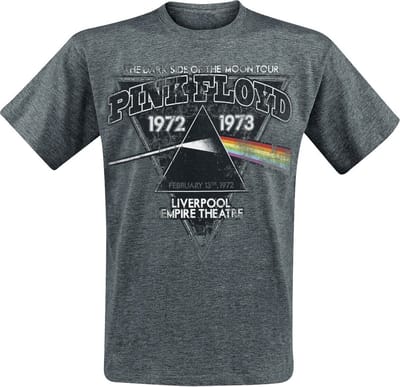 Pink Floyd The Dark Side Of The Moon - Liverpool 1972 Heren T-shirt - gemêleerd grijs - L
