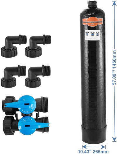 Zoutvrije Waterontharder - Hele Huis - Antikalk Voor Kraanwater - Geschikt Voor Alle Leidingen - BSPT Aansluitingen 2,54 cm & 1,91 cm - Voor 5-8 Personen