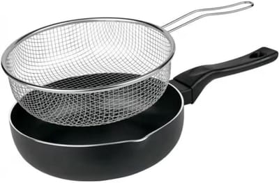 Thuys – Frituurpan Inductie – Frituurmandje – 24cm x 16cm x 7cm – Zwart