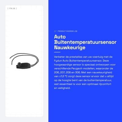 Dailygoods - Auto Buitentemperatuursensor - Nauwkeurige Temperatuurmeting - Eenvoudige Installatie - Geschikt voor Peugeot 206 207 208 306 - Betrouwba...