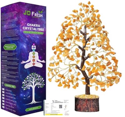 Kristalboom voor Geluk en Positieve Energie | Natuurlijke Edelstenen Woondecoratie | Spiritueel Cadeau