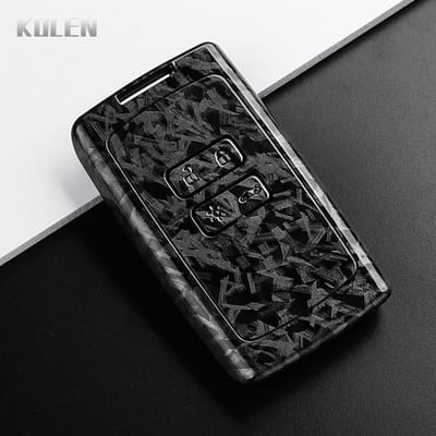 ABS Koolstofvezel Autosleutelhoesje Cover Voor Renault Koleos Captur Megane Clio Scenic Talisman Arkana Voor Dacia Sandero black