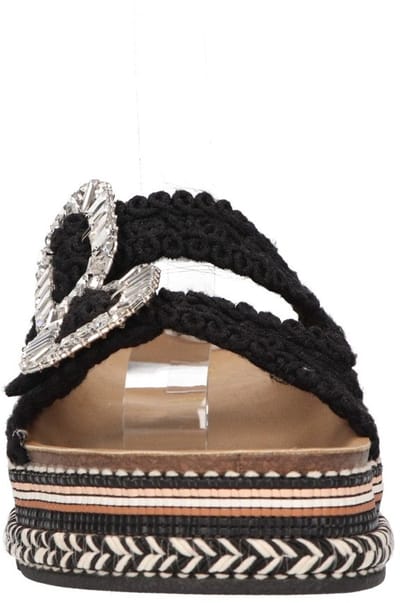 La Strada Platform Slipper Zwart - Damesschoenen - Maat - 42
