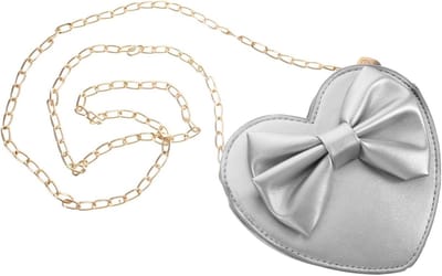 Dailygoods - Meisjes PU tas schoudertas kinderportemonnee voor meisjes schooltas bote schoudertas handtas schoudertas voor meisjes harttassen voor meisjes zilver