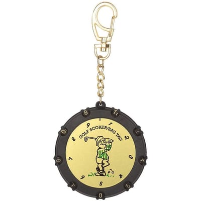 Compteur de Score 18 Coups Compteur de Strokes avec Porte-clés Marqueur de Score de Jeu pour Activités Extérieures Sport noir