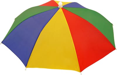 Partychimp Paraplu Hoed Verkleedaccessoires Hoofdparaplu Parasol Hoed Voordeelverpakking 6 Stuks voor bij Carnavalskleding Heren Carnavalskleding Dames Carnaval Accessoires Verkleedaccessoires Volwassenen - Polyester - Blauw/Geel/Rood/Groen - 6 Stuks