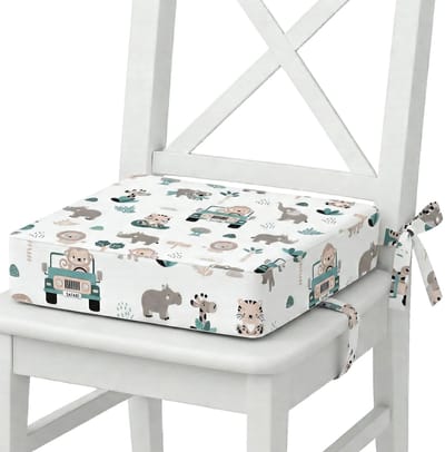 Allecto - Kinderstoel verhoger - Stoelverhoger voor kinderen - Comfortabel kussen - 32x32x8 cm - Ondersteuning aan tafel - Geschikt voor thuis - Roze