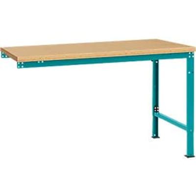 Manuflex aanbouwtafel UNIVERSAL Speciaal, tafelblad multiplex, 1500 x 1000, waterblauw