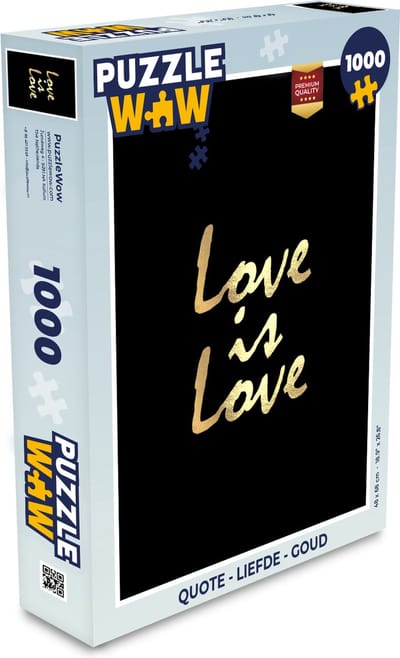 Puzzel Quote - Liefde - Goud - Legpuzzel - Puzzel 1000 stukjes volwassenen