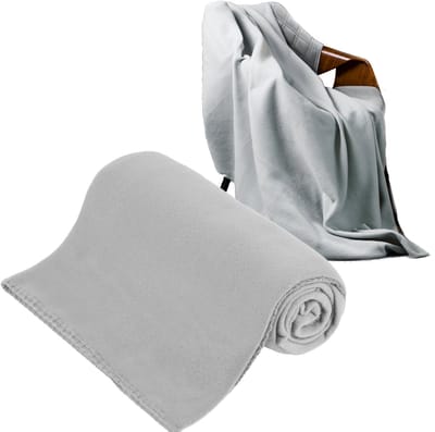 Teesa - Grijze Polarfleece Deken - 130x150 cm - Oeko-Tex 100