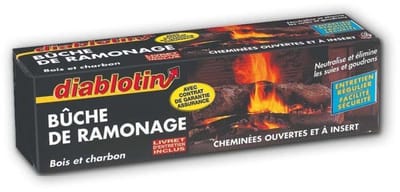 Tora para limpeza de chaminés - ACTO - DIABLOTIN - Tora para limpeza de chaminés Diablotin - Elimina fuligem e alcatrão - Acompanha manual de instruções