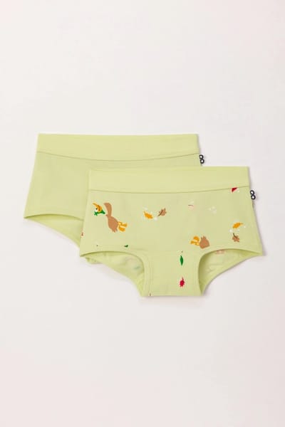 Woody duopack boxershort meisjes - lichtgroen - eendjes all-overprint - 242-10-SHD-Z/069 - maat 92
