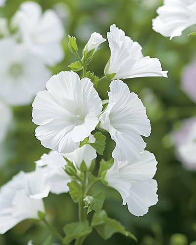 5 sets - Muskuskaasjeskruid Zaden Malva Moschata Alba Meerjarig Wit