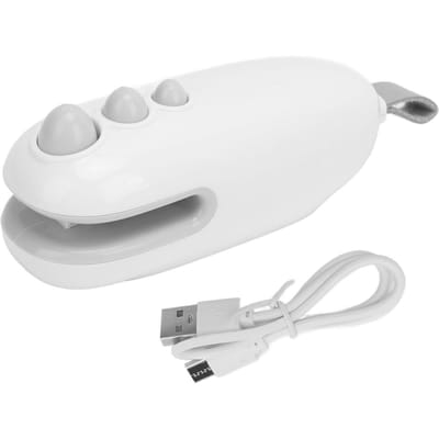 Kleine Zaksealer Multifunctioneel Dubbel Gebruik Magneetontwerp Draagbare Zakresealermachine voor Chipzakken wit