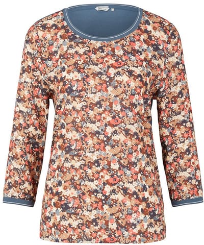 Tom Tailor Fabric Mix 1032698 T-shirt Met Lange Mouwen Veelkleurig M Vrouw