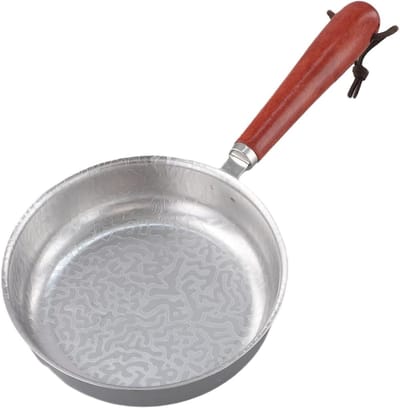 Kleine Koekenpan - Mini Pan - Porties Koken - Sneeuwvlokpatroon - 12 cm - Zilver