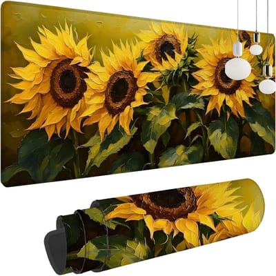 Grote Muismat - Bureauonderlegger - Gaming Kantoor - Gestikte Randen Antislip - 100x60cm - Zwart