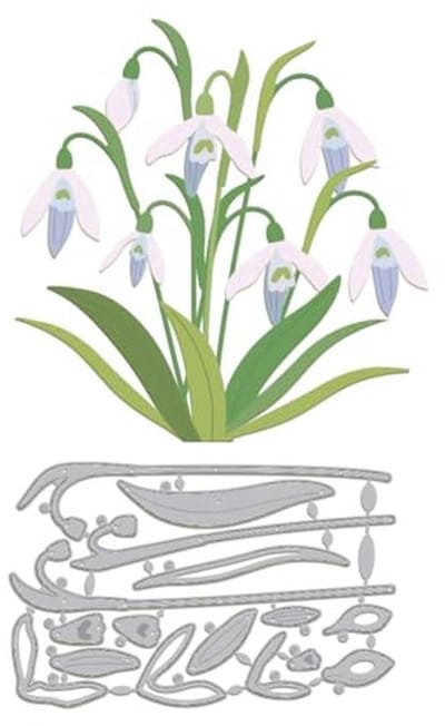 Sneeuwklokjes Bloemen Snijmallen voor Kaarten Maken - Metalen Die Cuts Embossing Stencils voor Scrapbooking