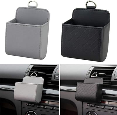 Ronte - Handige Auto Organizer Tas voor Sleutels, Munten en Documenten - Zwart/Grijs - Praktische Opbergtas voor in Auto - Ventilatie Design - Multifunctioneel Organisatie Systeem