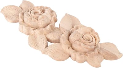 Decoratieve Houtsnijwerk Hoek Ornament - 16*6.5*1.8cm - Onbewerkt Houten Applique voor Kast - Deur en Meubel Decoratie - Europese Stijl
