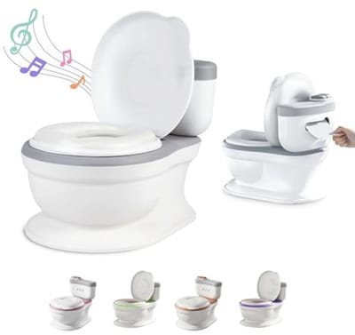 SnelShoppen - Potje Voor Baby's Met Geluid - Zindelijkheidstraining - Comfortabel Antislip Plaspotje - Wc Baby Toilet Met Spoelgeluid En Muziek - Kind