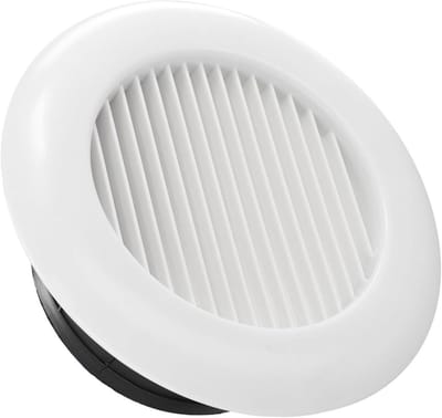 Ventilatie Rooster - Luifel Cover - Lucht Circulatie - Afneembaar Paneel - 150 mm - Wit Zwart