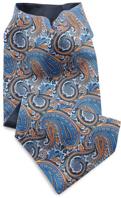 We Love Ties - Chokers - Choker Pietro Paisley - blauw / oranje