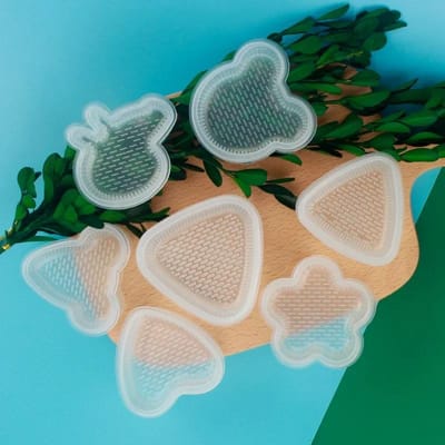 7 stuks DIY Sushi Vorm Driehoekige Sushi Maker Rijstvorm Onigiri Rijstbal Voedselpers Cartoon Sushi Gereedschap Keuken Bento Accessoires blue
